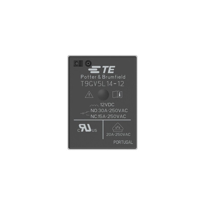 TE Connectivity PCB Mount Power Relay, 5V dc Coil, 30A Switching Current, SPST