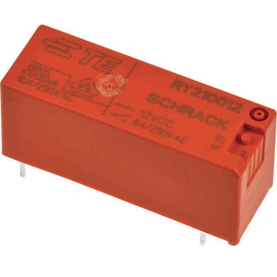 TE Connectivity PCB Mount Power Relay, 6V dc Coil, 8A Switching Current, SPDT