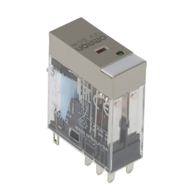 Omron Plug In Power Relay, 12V dc Coil, 5A Switching Current, DPDT