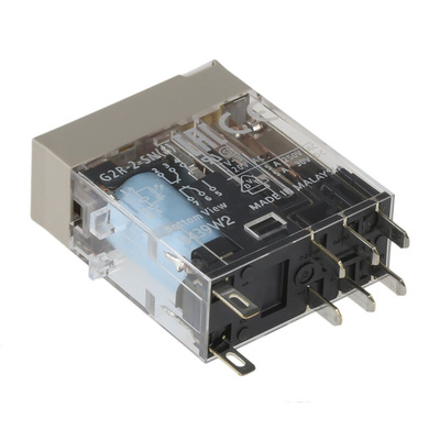 Omron Plug In Power Relay, 12V dc Coil, 5A Switching Current, DPDT