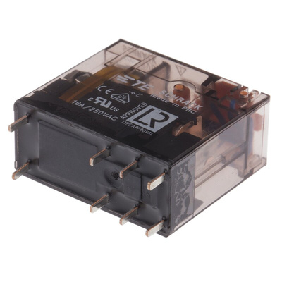 TE Connectivity PCB Mount Power Relay, 12V dc Coil, 16A Switching Current, SPDT