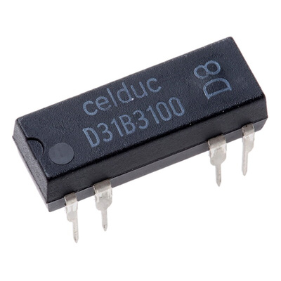 Celduc Plug In Reed Relay, 5V dc Coil, SP-NC, 100V dc Max, 500Ω