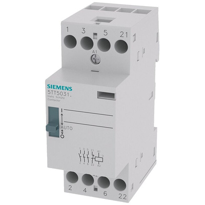 Siemens DIN Rail Non-Latching Relay, 230V ac Coil, 25A Switching Current, 3PDT