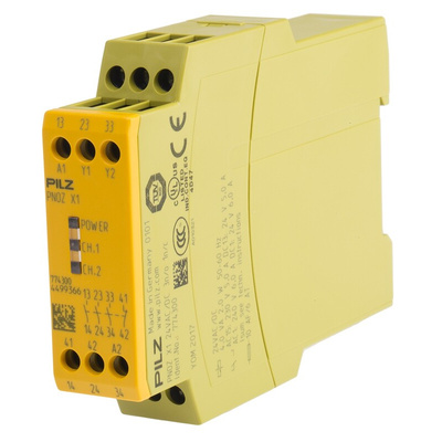 Pilz Single-Channel Safety Switch/Interlock Safety Relay, 24V ac/dc, 3 Safety Contacts