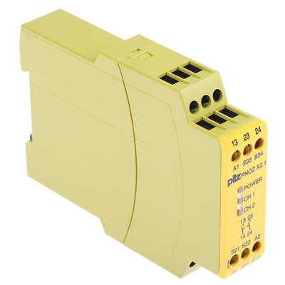 Pilz Dual-Channel Safety Switch/Interlock Safety Relay, 24V ac/dc, 2 Safety Contacts