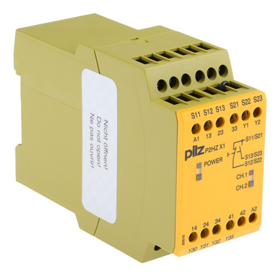 Pilz Single/Dual-Channel Two Hand Control Safety Relay, 24V dc, 3 Safety Contacts