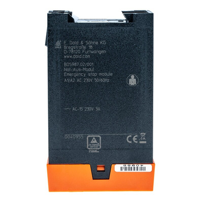 Dold Dual-Channel Emergency Stop Safety Relay, 230V ac, 2 Safety Contacts