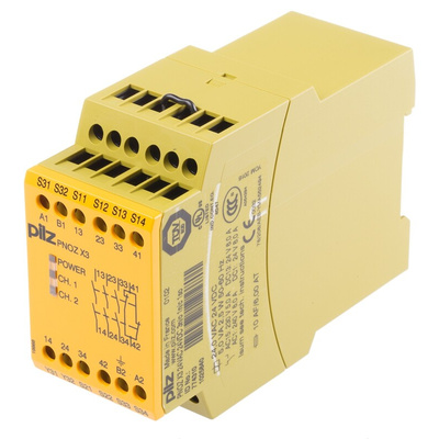 Pilz Dual-Channel Safety Switch/Interlock Safety Relay, 24V ac/dc, 3 Safety Contacts