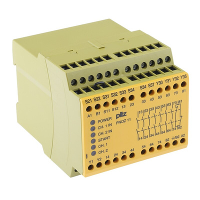 Pilz Dual-Channel Safety Switch/Interlock Safety Relay, 24V ac/dc, 7 Safety Contacts