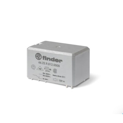 Finder DIN Rail Power Relay Module, 120V dc Coil, 30A Switching Current, DPST-2NO