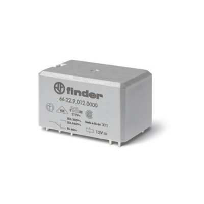 Finder DIN Rail Power Relay Module, 120V dc Coil, 30A Switching Current, DPST-2NO