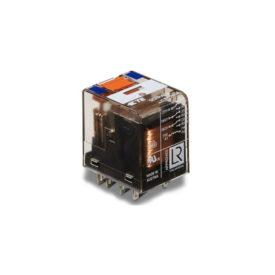 TE Connectivity Plug In Power Relay, 12V dc Coil, 10A Switching Current, 3PDT