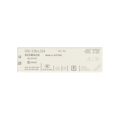 TE Connectivity PCB Mount Force Guided Relay, 24V dc Coil, 8A Switching Current, 3PDT