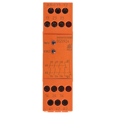 Dold Single-Channel Emergency Stop Safety Relay, 24V dc, 4 Safety Contacts