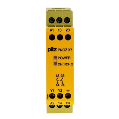 Pilz Single-Channel Safety Switch/Interlock Safety Relay, 110V ac, 2 Safety Contacts