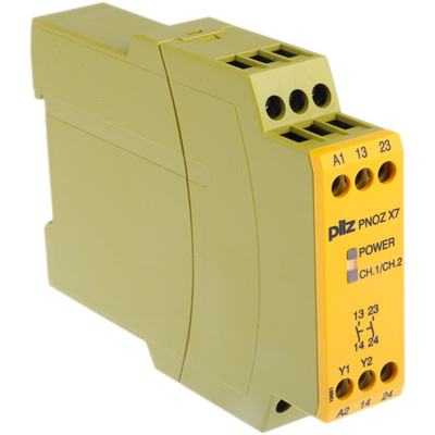 Pilz Single-Channel Safety Switch/Interlock Safety Relay, 24V ac/dc, 2 Safety Contacts