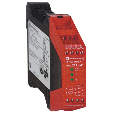 Schneider Electric Single/Dual-Channel Safety Switch/Interlock Safety Relay, 24V ac/dc, 3 Safety Contacts