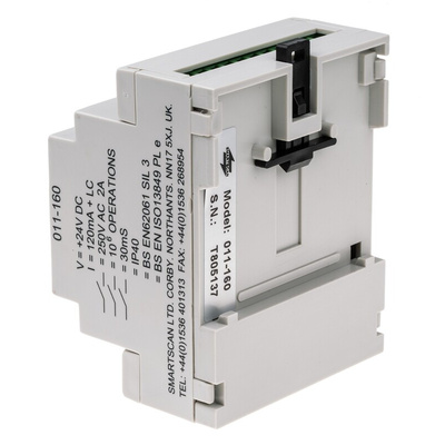 Smartscan Dual-Channel Light Beam/Curtain Safety Relay, 24V dc, 2 Safety Contacts
