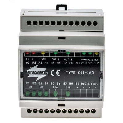 Smartscan Dual-Channel Light Beam/Curtain Safety Relay, 24V dc, 2 Safety Contacts