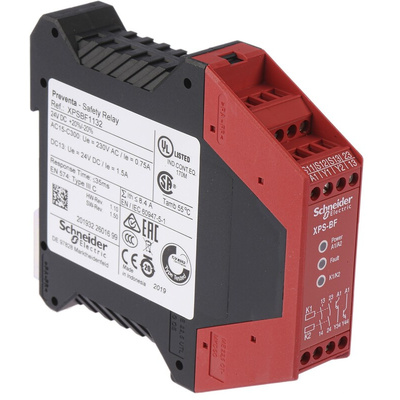 Schneider Electric Two Hand Control Safety Relay, 24V dc, 2 Safety Contacts