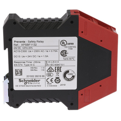 Schneider Electric Two Hand Control Safety Relay, 24V dc, 2 Safety Contacts