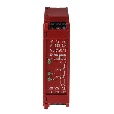 Rockwell Automation Dual-Channel Light Beam/Curtain, Safety Switch/Interlock Safety Relay, 230V ac, 2 Safety Contacts