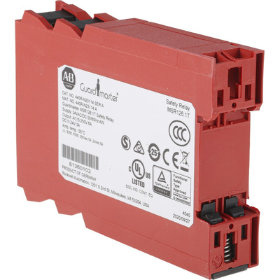 Rockwell Automation Dual-Channel Light Beam/Curtain, Safety Switch/Interlock Safety Relay, 24V ac/dc, 2 Safety Contacts