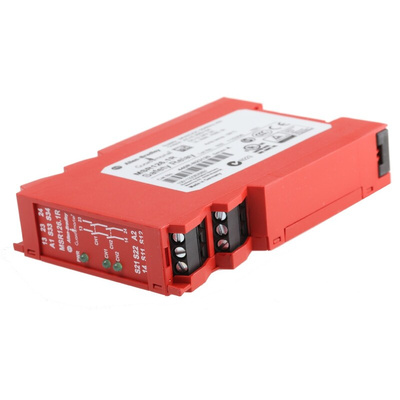 Rockwell Automation Dual-Channel Light Beam/Curtain, Safety Switch/Interlock Safety Relay, 24V ac/dc, 2 Safety Contacts