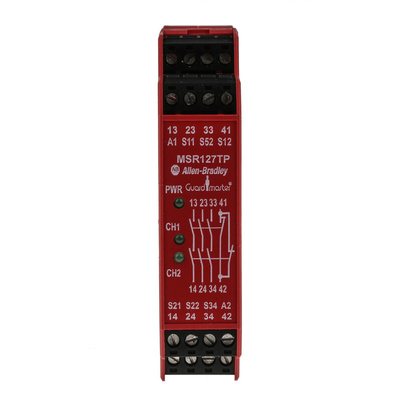 Rockwell Automation Single-Channel Light Beam/Curtain, Safety Switch/Interlock Safety Relay, 115V ac, 3 Safety Contacts
