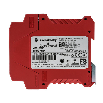 Rockwell Automation Single-Channel Light Beam/Curtain, Safety Switch/Interlock Safety Relay, 24V ac/dc, 3 Safety