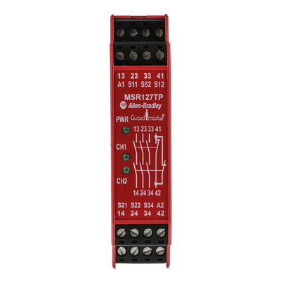 Rockwell Automation Single-Channel Light Beam/Curtain, Safety Switch/Interlock Safety Relay, 24V ac/dc, 3 Safety