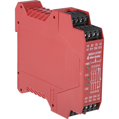 Rockwell Automation Single-Channel Light Beam/Curtain, Safety Switch/Interlock Safety Relay, 24V ac/dc, 3 Safety