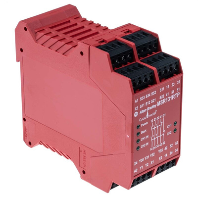 Rockwell Automation Dual-Channel Light Beam/Curtain, Safety Mat/Edge Safety Relay, 24V ac/dc, 3 Safety Contacts