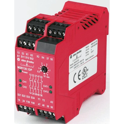 Rockwell Automation Single-Channel Light Beam/Curtain, Safety Switch/Interlock Safety Relay, 230V ac, 2 Safety Contacts