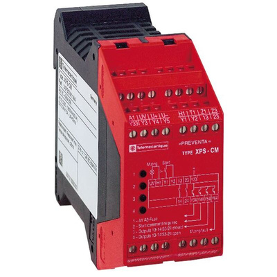 Schneider Electric Light Beam/Curtain Safety Relay, 24V dc, 2 Safety Contacts