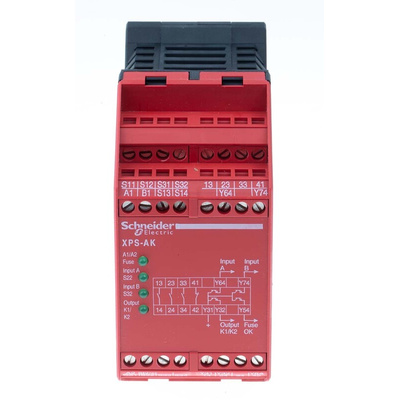 Schneider Electric Dual-Channel Light Beam/Curtain, Safety Mat/Edge, Safety Switch/Interlock Safety Relay, 120V ac, 3