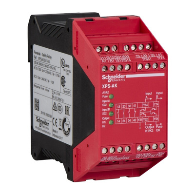 Schneider Electric Dual-Channel Light Beam/Curtain, Safety Mat/Edge, Safety Switch/Interlock Safety Relay, 120V ac, 3