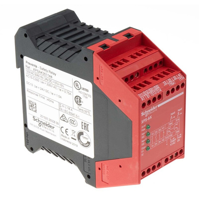 Schneider Electric Dual-Channel Light Beam/Curtain, Safety Mat/Edge, Safety Switch/Interlock Safety Relay, 120V ac, 3