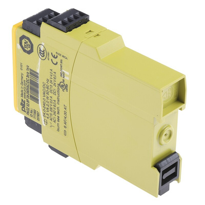 Pilz Single/Dual-Channel Safety Switch/Interlock Safety Relay, 24 → 240V ac/dc, 3 Safety Contacts