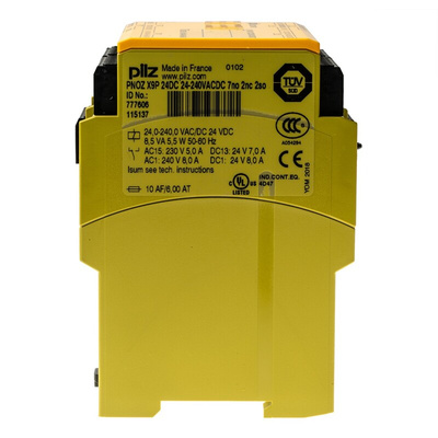 Pilz Single/Dual-Channel Safety Switch/Interlock Safety Relay, 24 → 240V ac/dc, 7 Safety Contacts