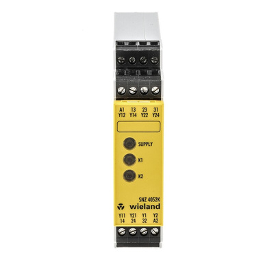 Wieland Dual-Channel Two Hand Control Safety Relay, 24V ac/dc, 2 Safety Contacts