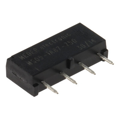 Meder PCB Mount Reed Relay, 5V dc Coil, SPST, 200V dc Max, 0.4 A Max, 280Ω