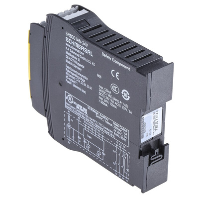 Schmersal Single/Dual-Channel Light Beam/Curtain, Safety Mat/Edge, Safety Switch/Interlock Safety Relay, 24V ac/dc, 4