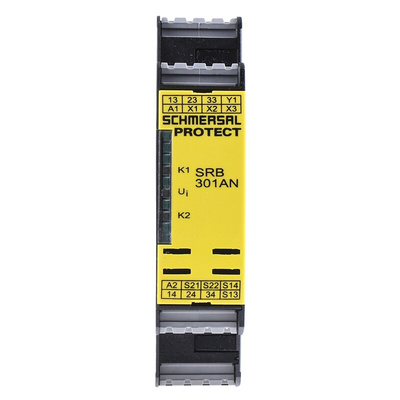 Schmersal Single/Dual-Channel Light Beam/Curtain, Safety Mat/Edge, Safety Switch/Interlock Safety Relay, 24V ac/dc, 4