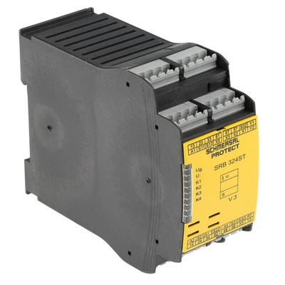 Schmersal Single/Dual-Channel Light Beam/Curtain, Safety Switch/Interlock Safety Relay, 24V ac/dc, 5 Safety Contacts