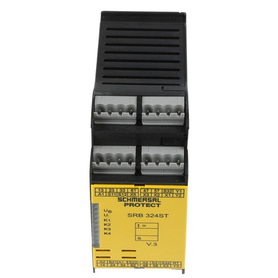 Schmersal Single/Dual-Channel Light Beam/Curtain, Safety Switch/Interlock Safety Relay, 24V ac/dc, 5 Safety Contacts