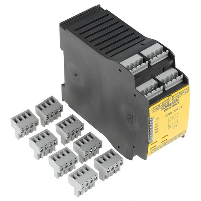 Schmersal Single/Dual-Channel Light Beam/Curtain, Safety Switch/Interlock Safety Relay, 24V ac/dc, 5 Safety Contacts