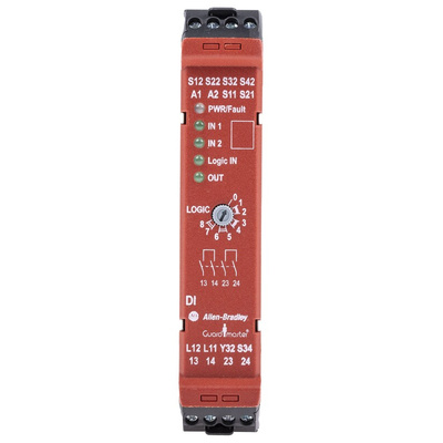 Rockwell Automation Dual-Channel Light Beam/Curtain, Safety Mat/Edge, Safety Switch/Interlock Safety Relay, 24V dc, 2