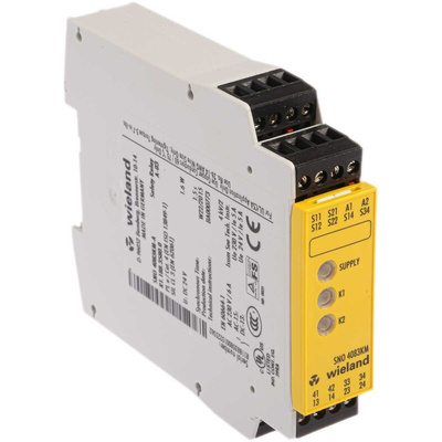 Wieland Dual-Channel Safety Relay, 24V dc, 3 Safety Contacts