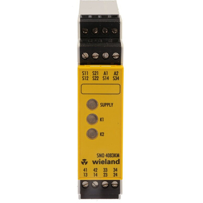 Wieland Dual-Channel Safety Relay, 24V dc, 3 Safety Contacts